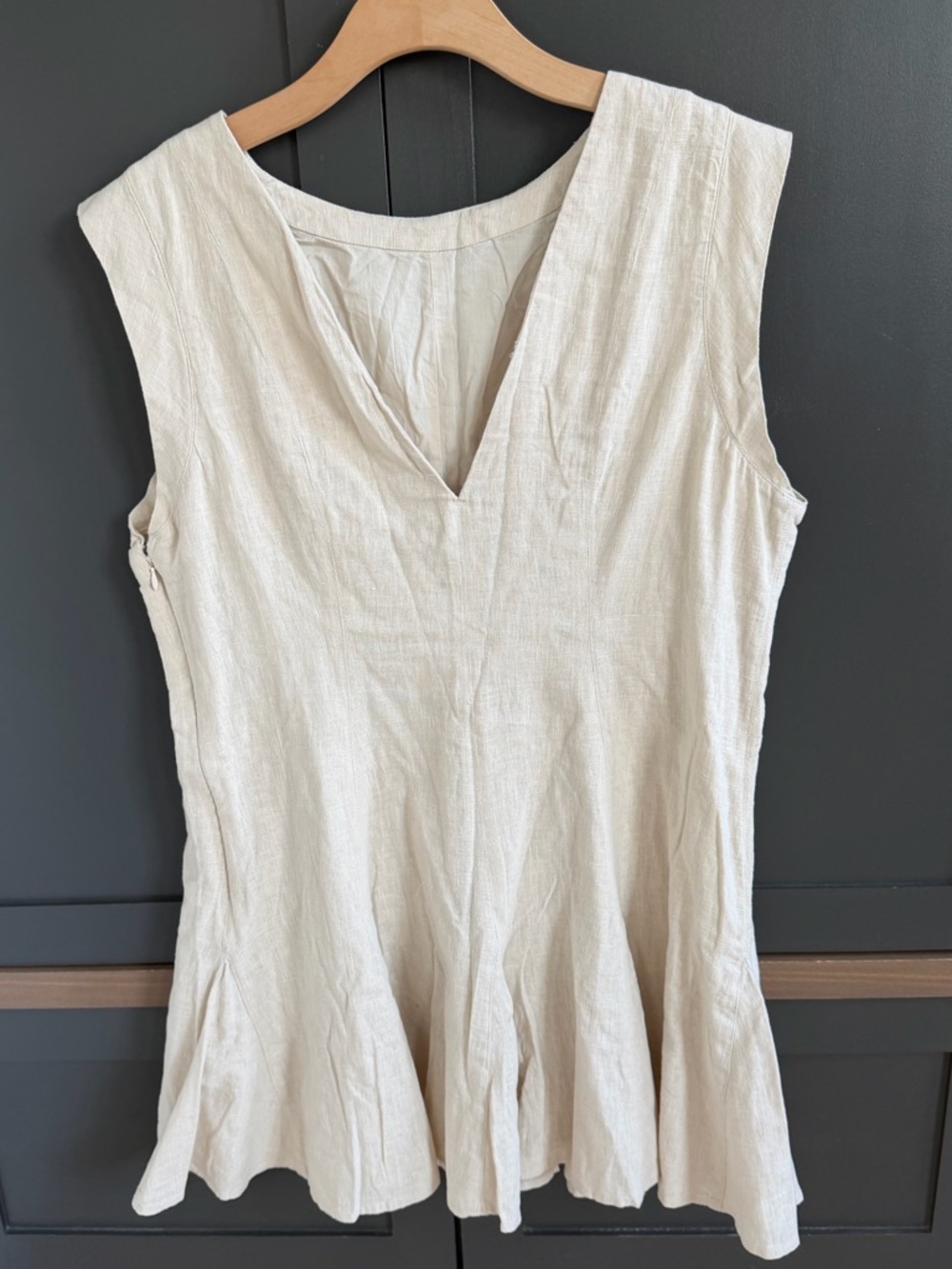 Abercrombie & Fitch Pleated Linen Mini Dress | XL - Picture 6 of 9